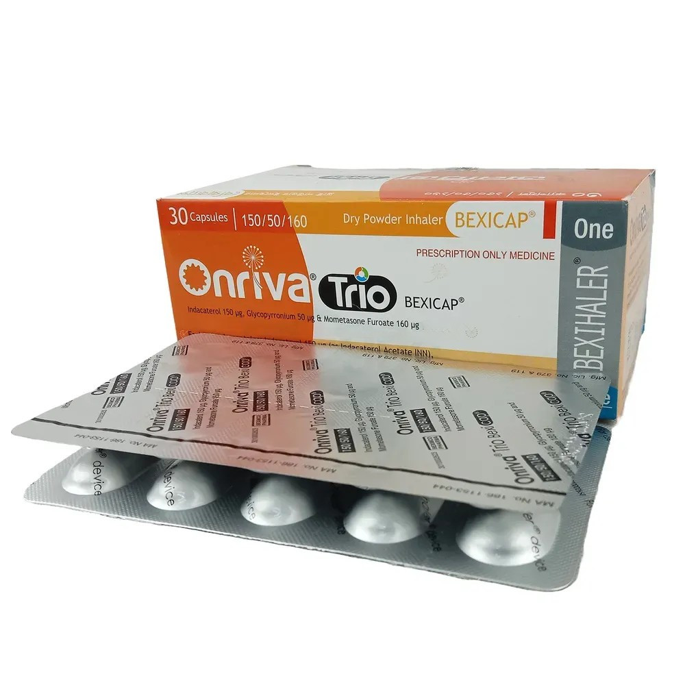 Pack Image: Onriva Trio 150 mcg Inhalation Capsule (3 x 10)