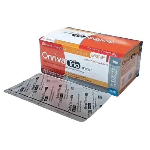 Pack Image: Onriva Trio 150 mcg Inhalation Capsule (3 x 10)
