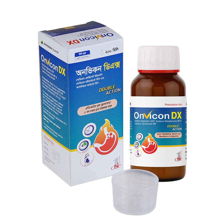 Pack Image: Onvicon DX (500 mg Suspension (200 ml bottle)