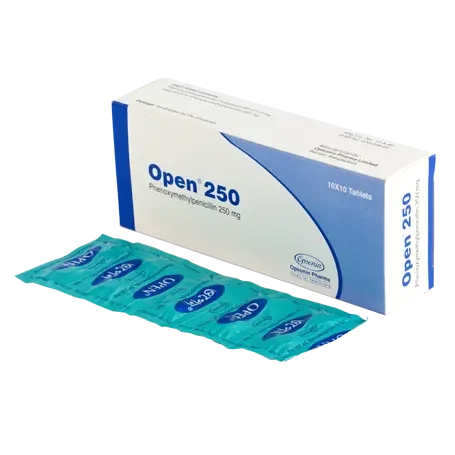 Pack Image: Open 250 mg Tablet (10 x 10)