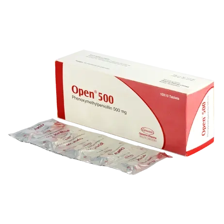 Pack Image: Open 500 mg Tablet (10 x 10)