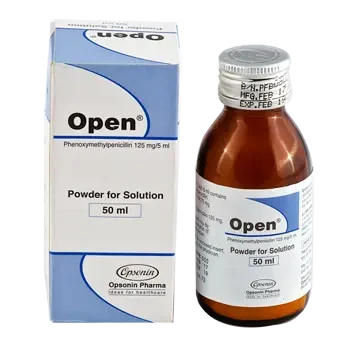 Pack Image: Open 125 mg Suspension (50 ml bottle)