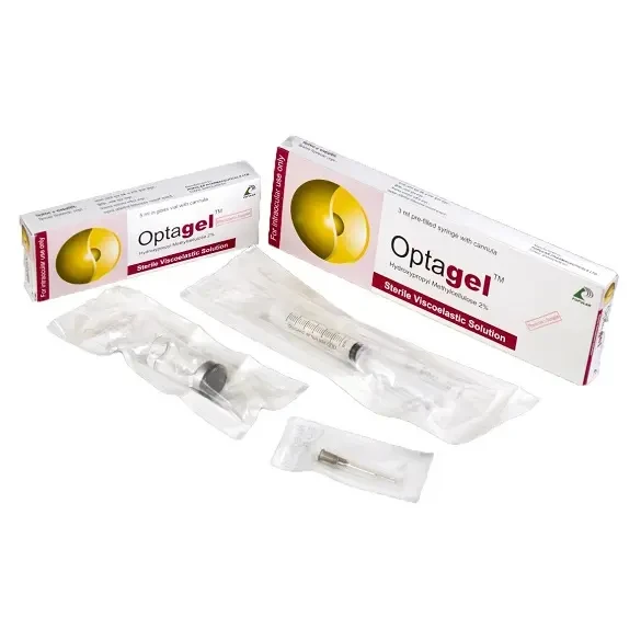 Pack Image: Optagel 2% Viscoelastic Solution (3 ml pre-filled syringe)