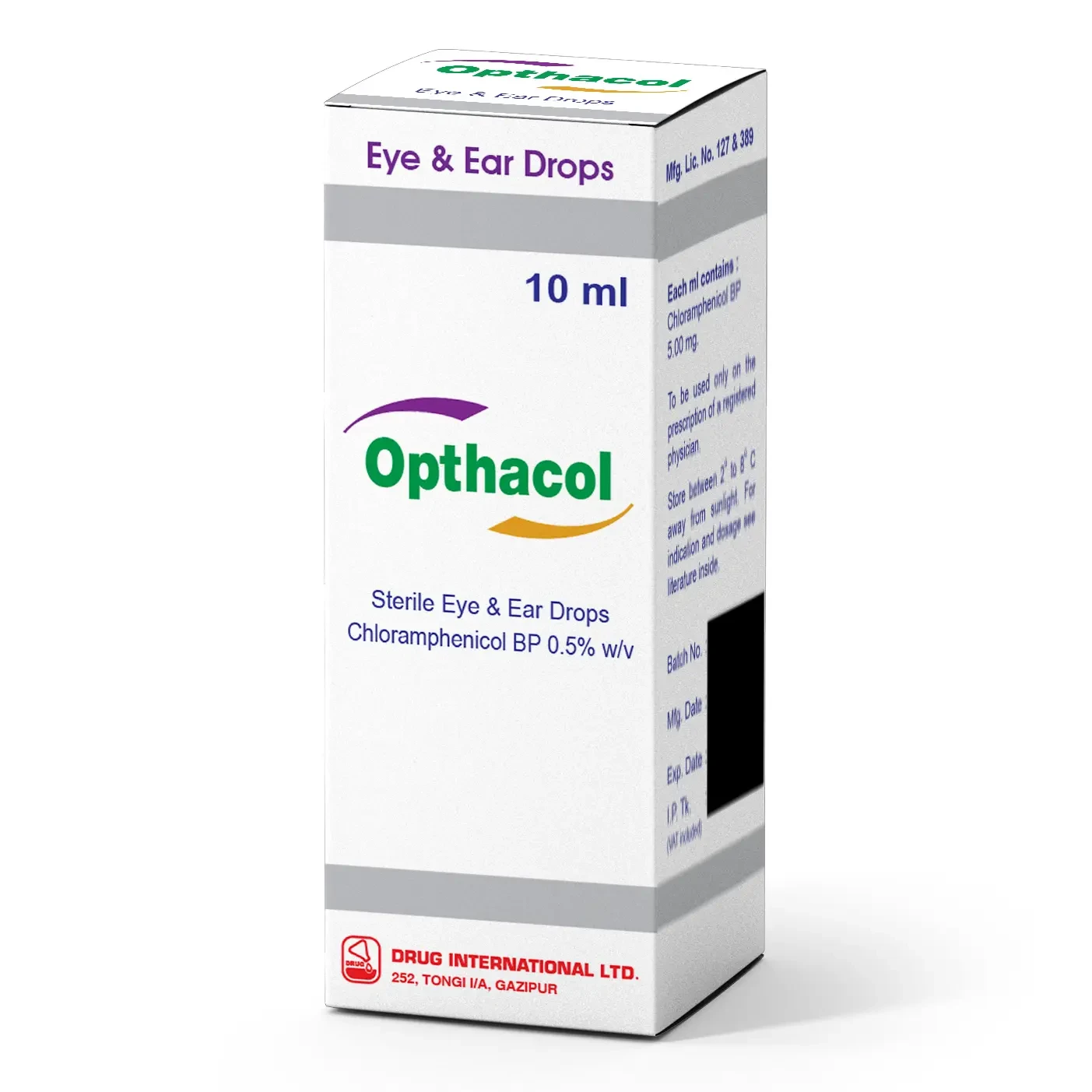 Pack Image: Opthacol 0.5% Eye Drop (10 ml drop)