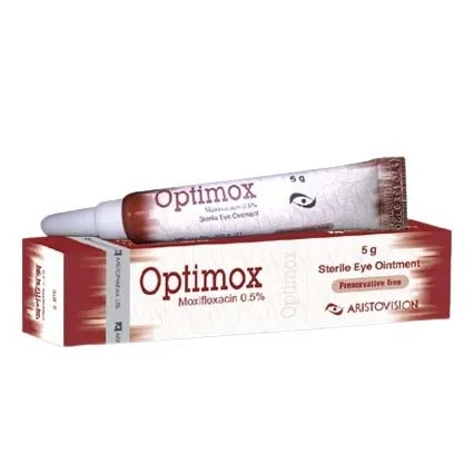 Pack Image: Optimox 0.5% Eye Ointment (5 gm tube)