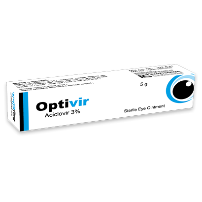 Pack Image: Optivir 3% Eye Ointment (5 gm tube)