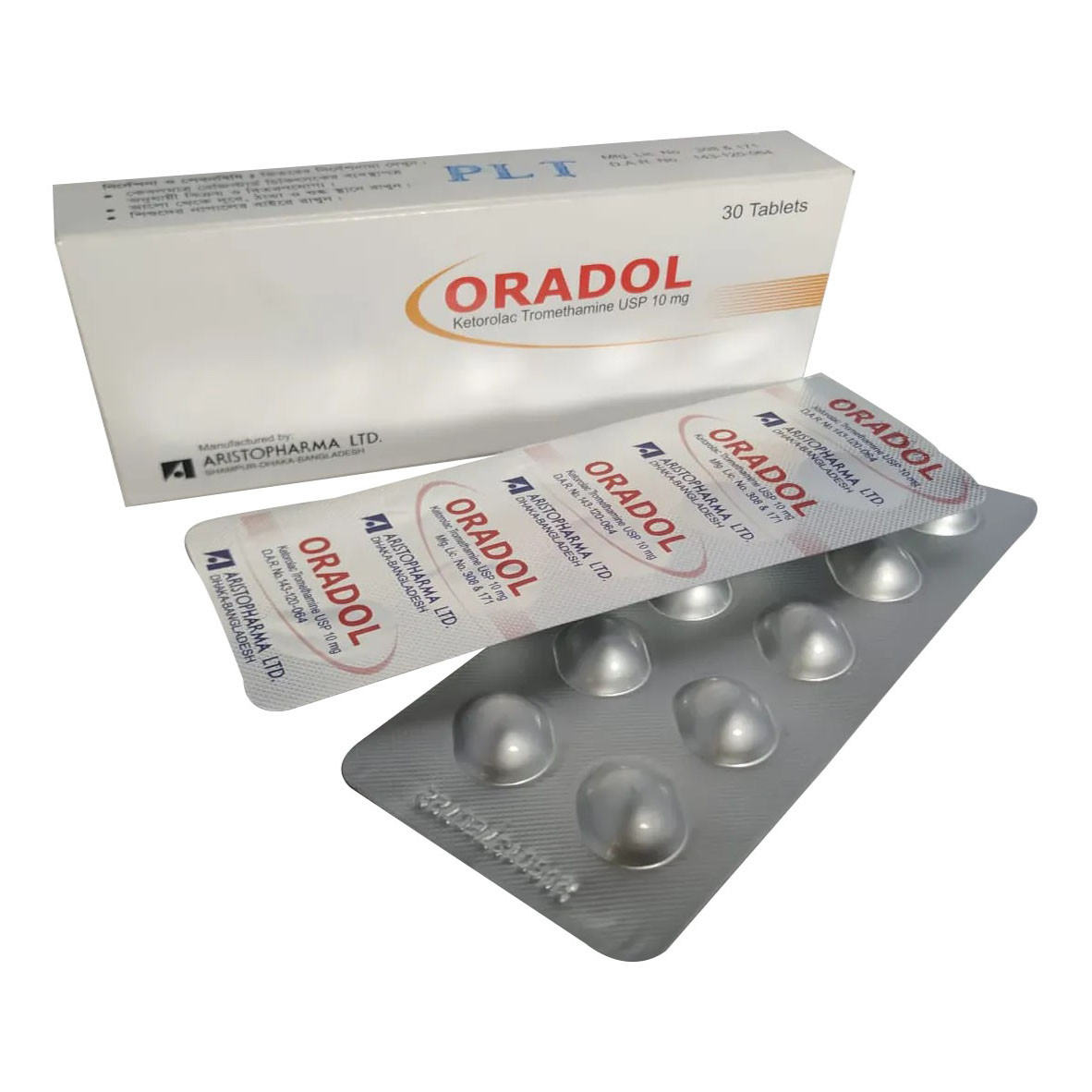 Pack Image: Oradol 10 mg Tablet (3 x 10)