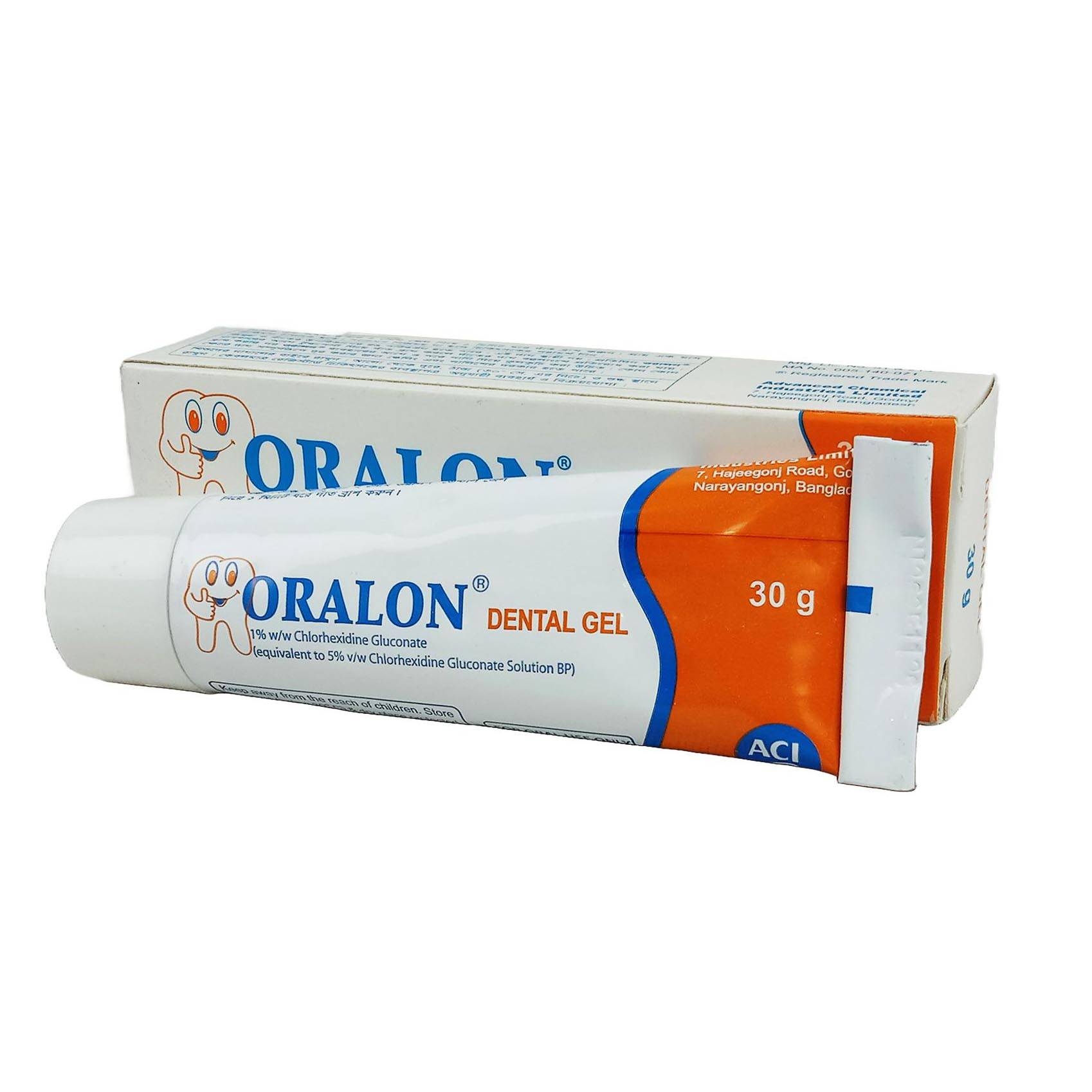 Pack Image: Oralon 1% w Oral Gel (30 gm tube)