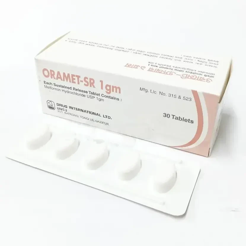 Pack Image: Oramet-SR 1000 mg Tablet (6 x 5)