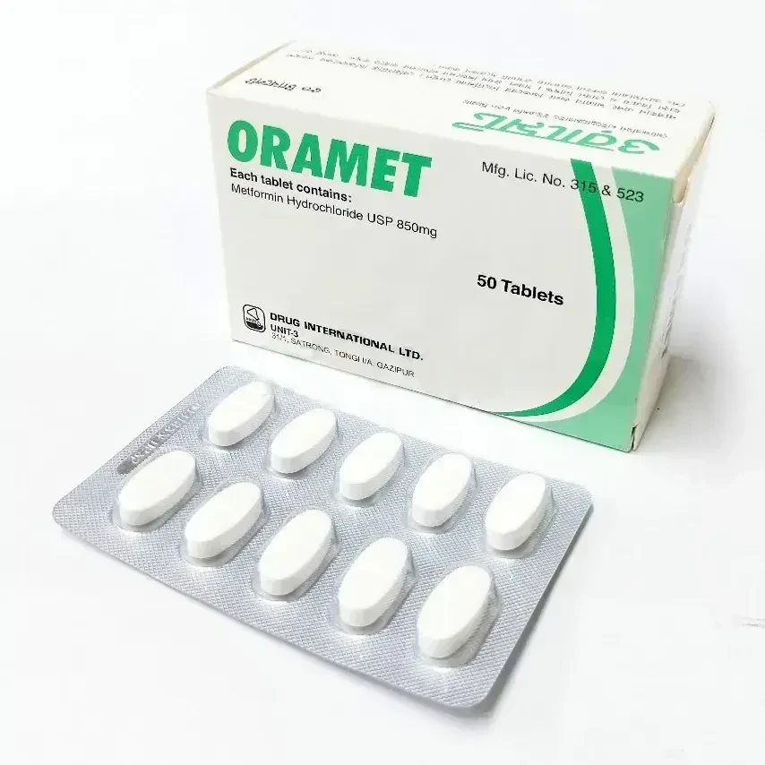 Pack Image: Oramet 850 mg Tablet (5 x 10)