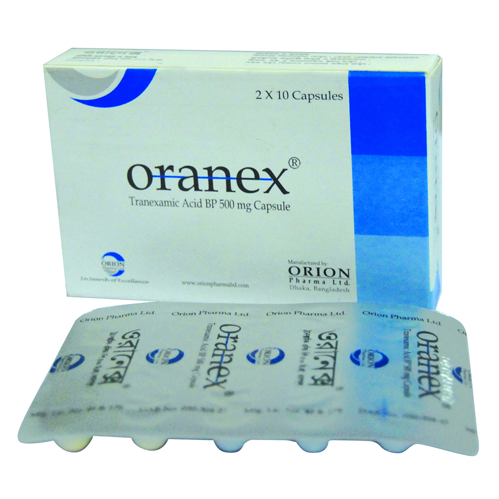 Pack Image: Oranex 500 mg Capsule (2 x 10)