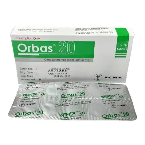 Pack Image: Orbas 20 mg Tablet (3 x 10)