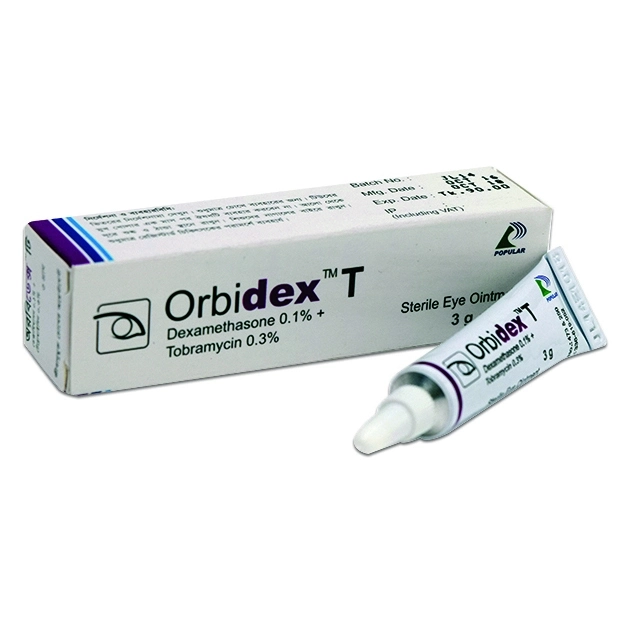 Pack Image: Orbidex T 0.1% 0.3% Eye Ointment (3 gm tube)