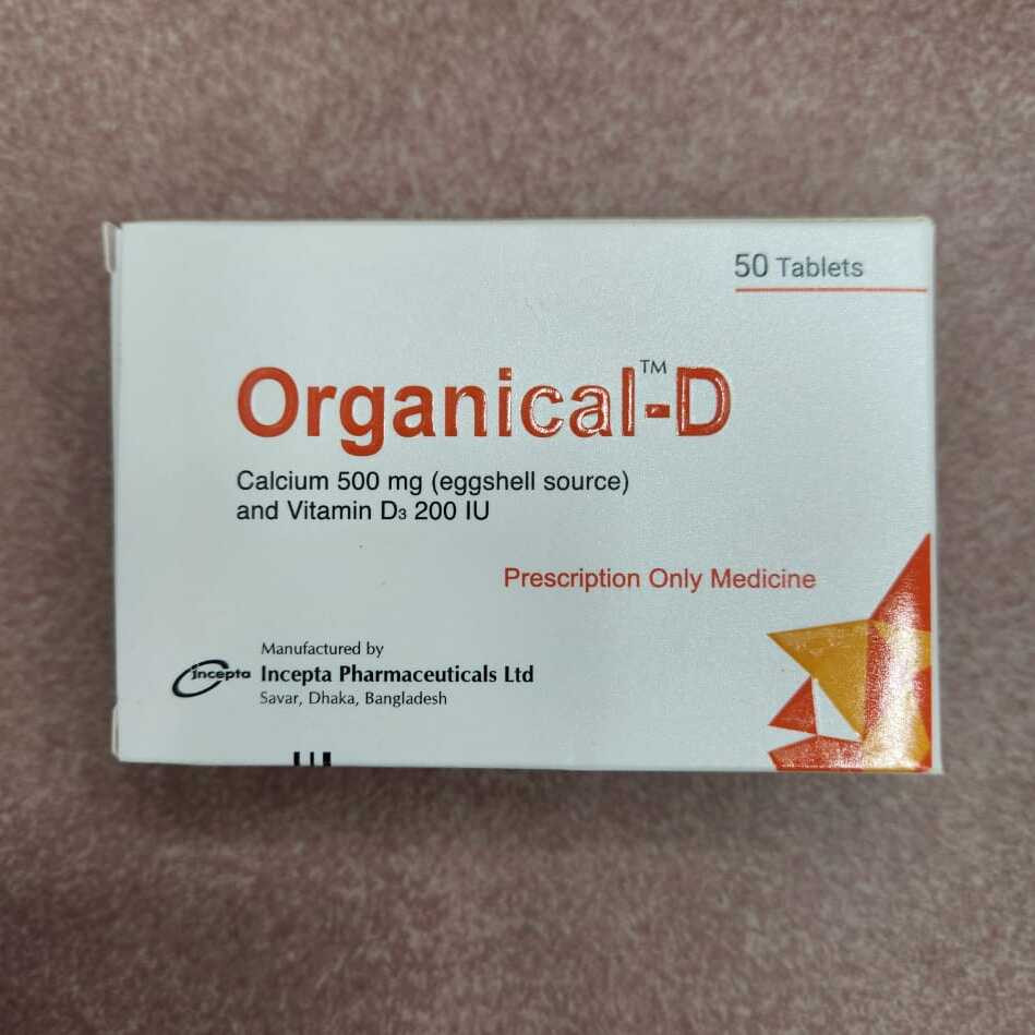 Pack Image: Organical-D 500 mg Tablet (5 x 10)