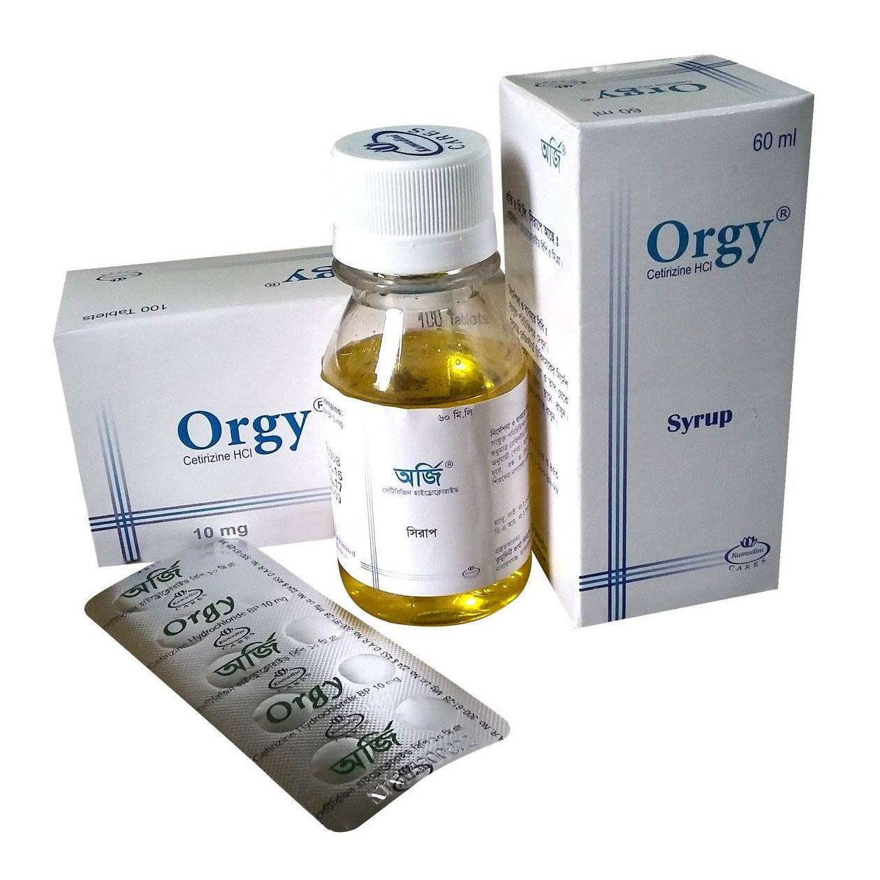 Pack Image: Orgy 5 mg Syrup (60 ml bottle)