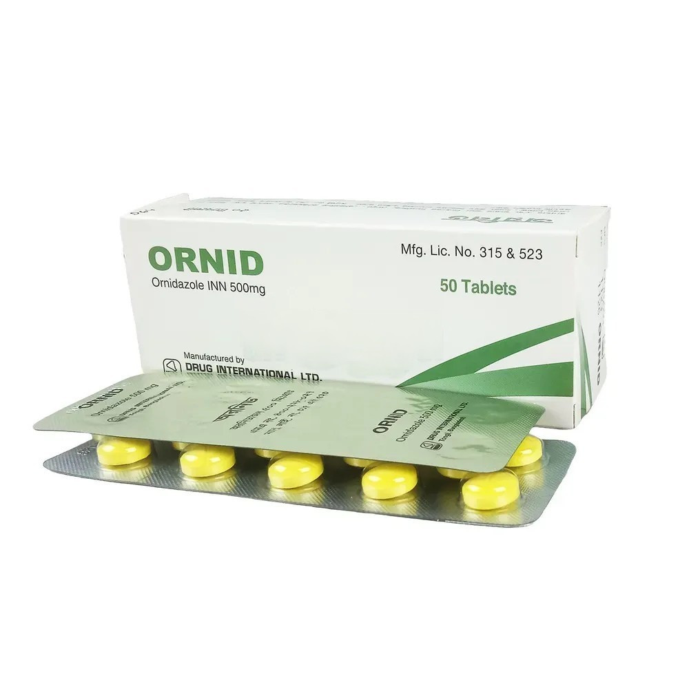 Pack Image: Ornid 500 mg Tablet (5 x 10)
