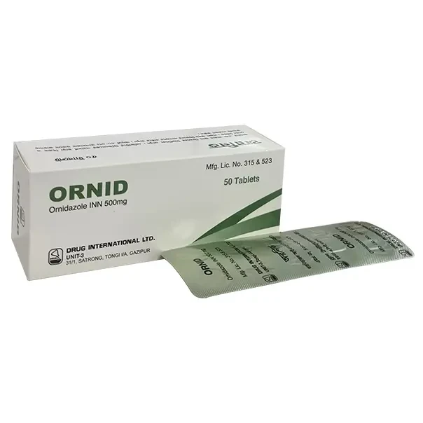 Pack Image: Ornid 500 mg Tablet (5 x 10)
