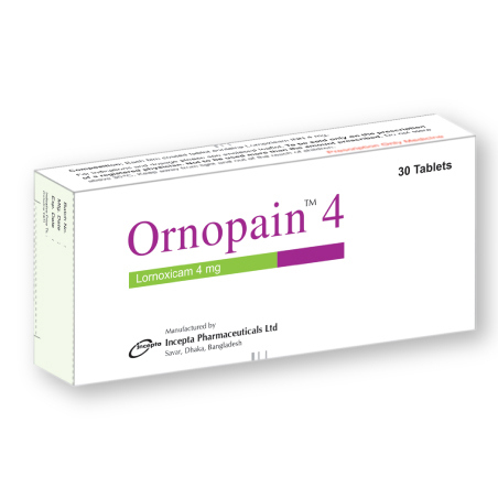 Pack Image: Ornopain 4 mg Tablet (3 x 10)