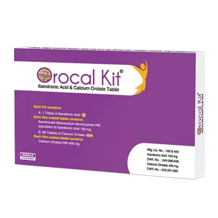 Pack Image: Orocal Kit 150 mg Tablet ((1 & 60) tablet kit)