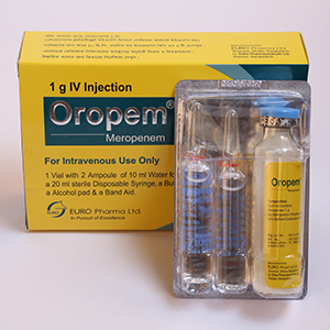 Pack Image: Oropem 1 gm Injection (1 gm vial)