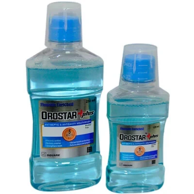 Pack Image: Orostar Plus Mouthwash (120 ml bottle)