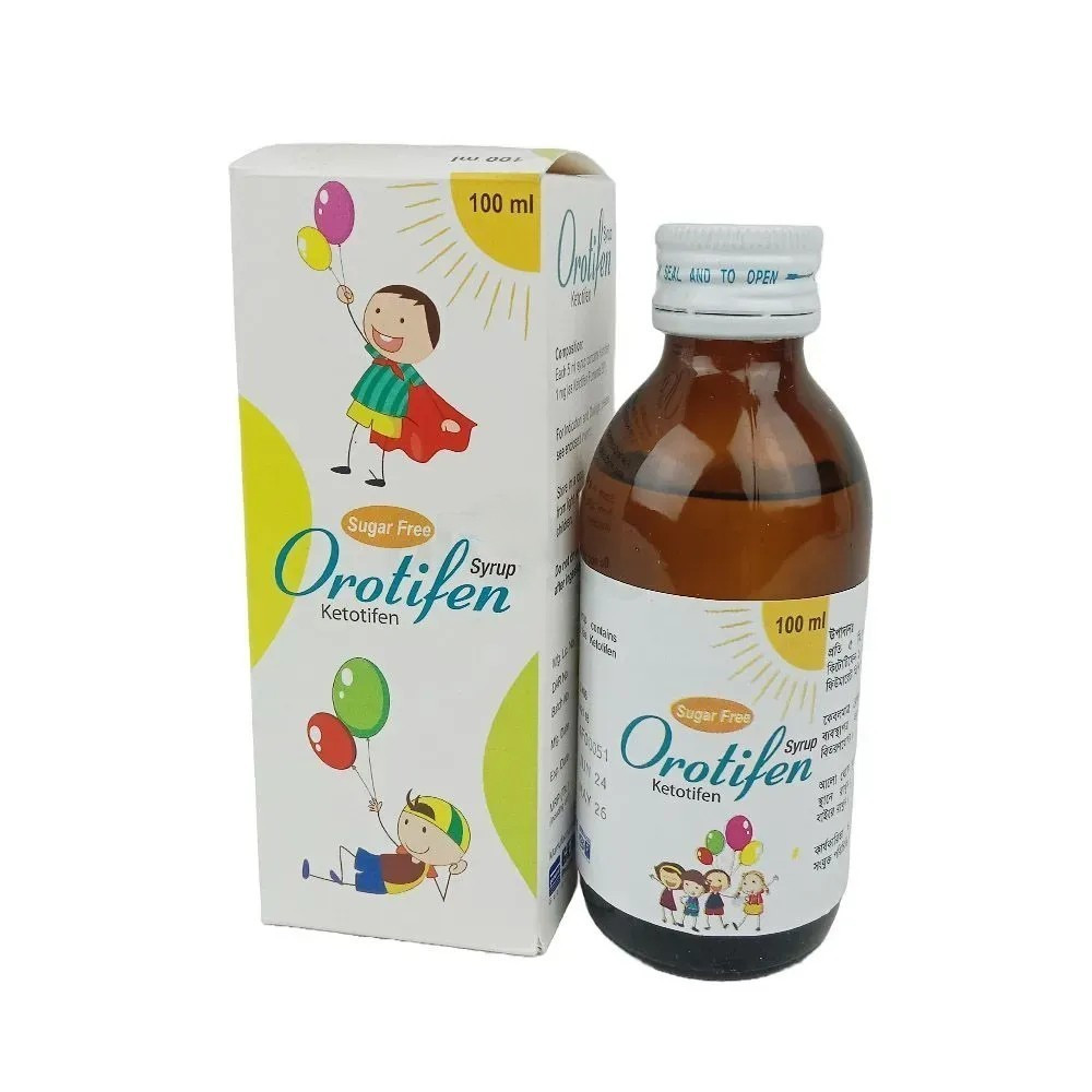 Pack Image: Orotifen 1 mg Syrup (100 ml bottle)