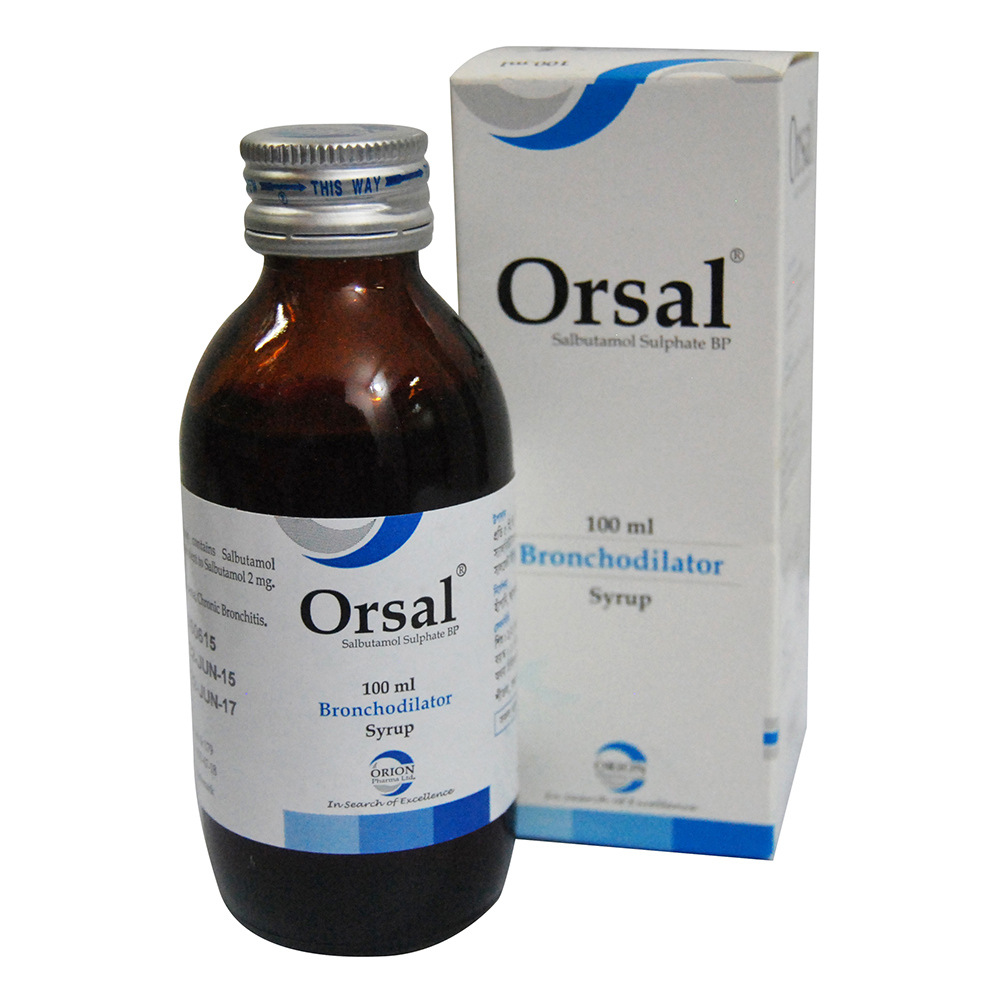 Pack Image: Orsal 2 mg Syrup (100 ml bottle)