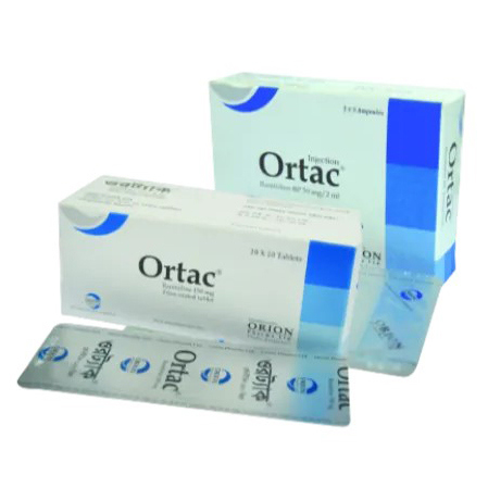 Pack Image: Ortac 50 mg Injection (2 ml ampoule)