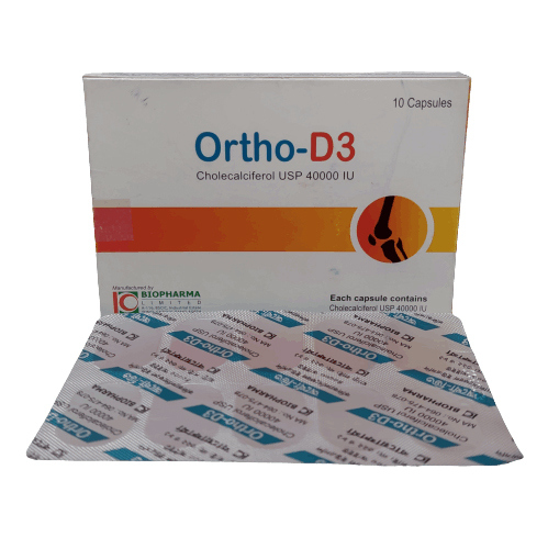 Pack Image: Ortho-D3 40000 IU Capsule (1 x 10)