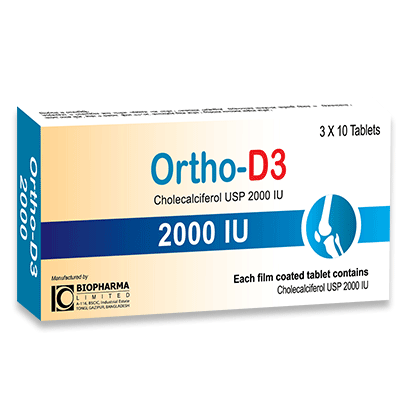 Pack Image: Ortho-D3 2000 IU Tablet (3 x 10)