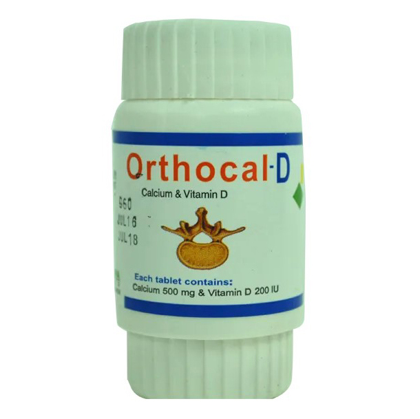 Pack Image: Orthocal-D 500 mg Tablet (1 x 15)
