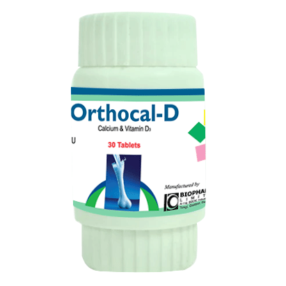 Pack Image: Orthocal-D 500 mg Tablet (1 x 30)