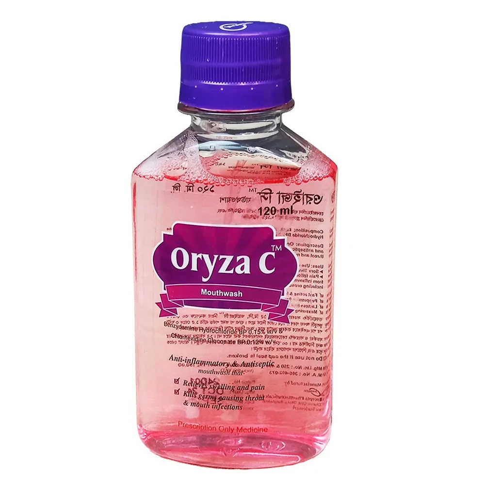Pack Image: Oryza-C 0.15% Mouthwash (120 ml bottle)