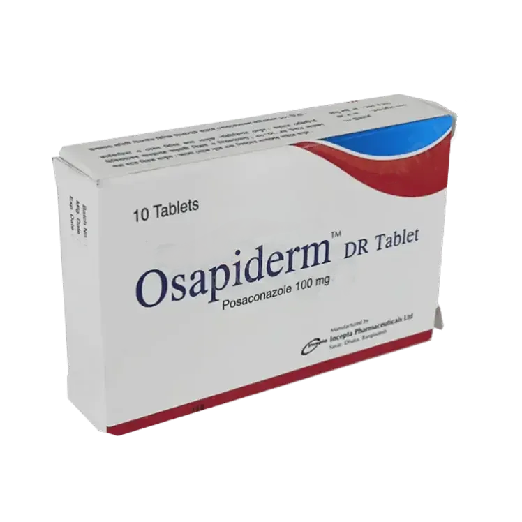 Pack Image: Osapiderm 100 mg Tablet (1 x 10)