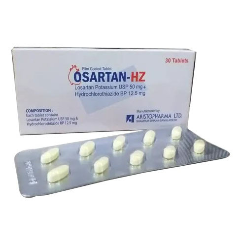 Pack Image: Osartan-HZ 50 mg Tablet (3 x 10)