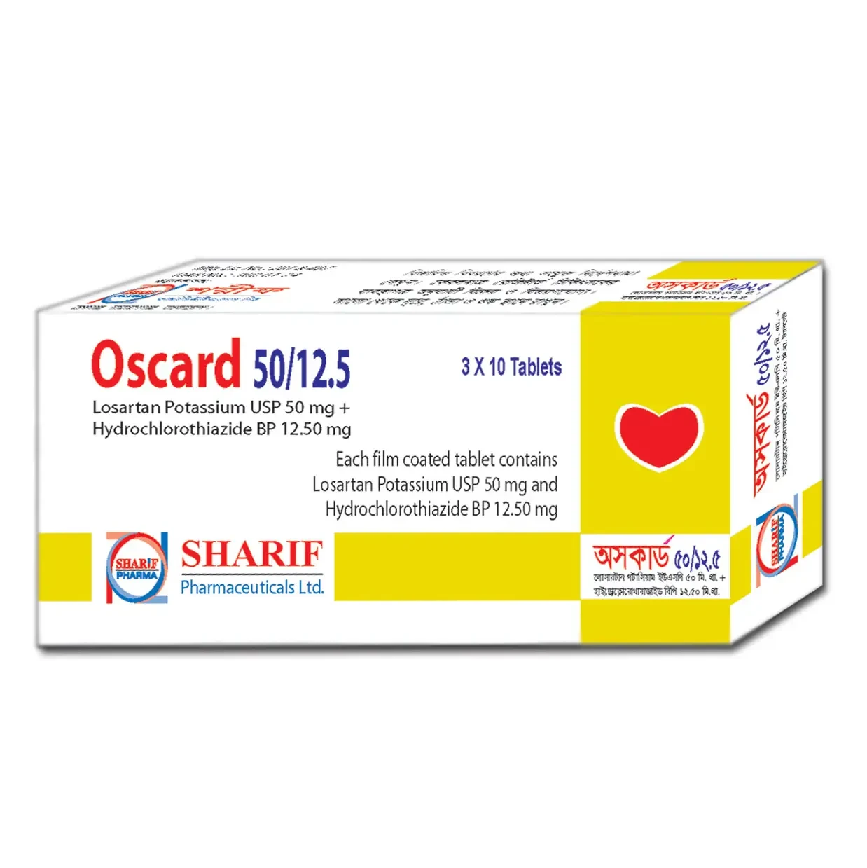 Pack Image: Oscard 50 mg Tablet (3 x 10)