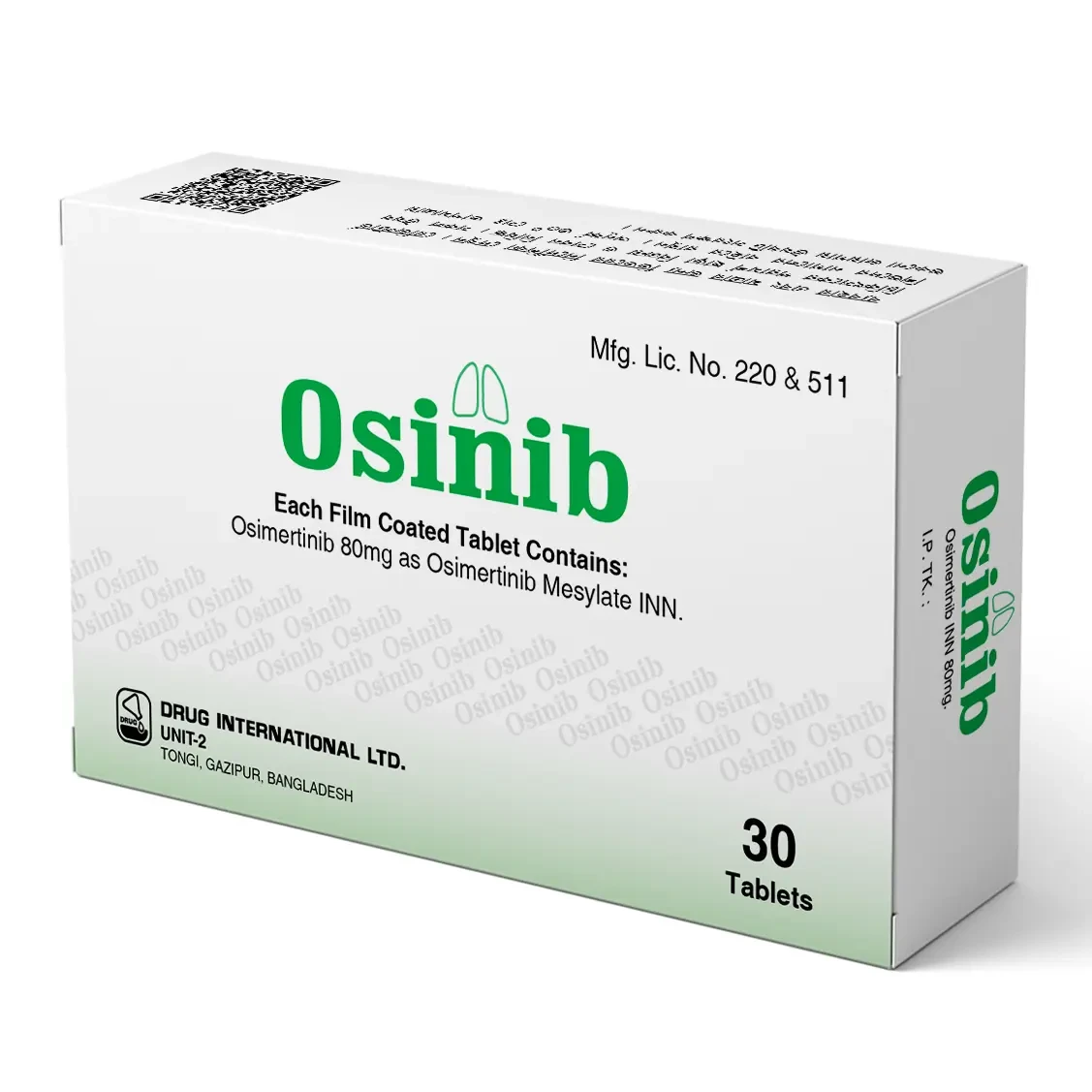 Pack Image: Osinib 80 mg Tablet (3 x 10)