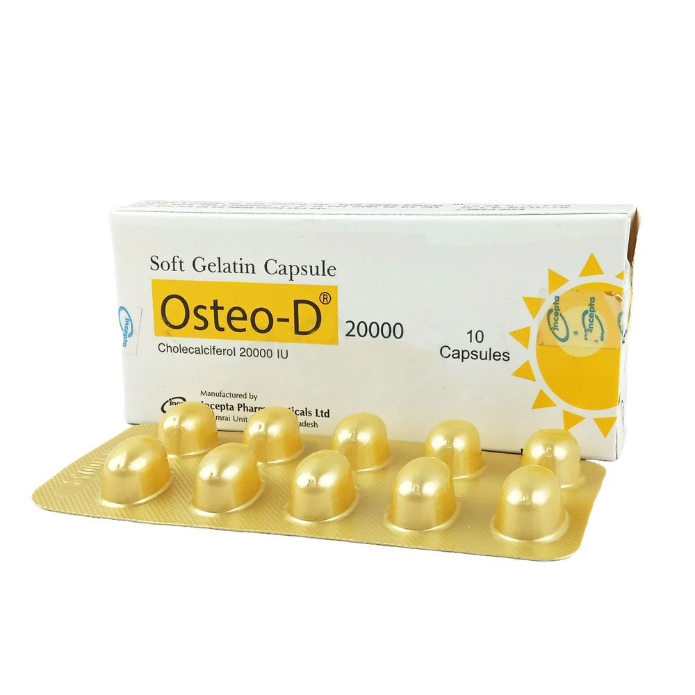 Pack Image: Osteo-D 20000 IU Capsule (1 x 10)
