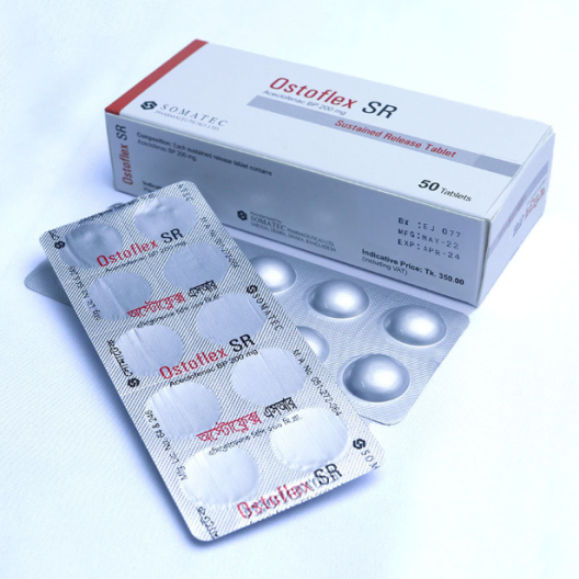 Pack Image: Ostoflex SR 200 mg Tablet (5 x 10)