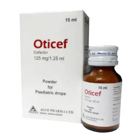 Pack Image: Oticef 125 mg Pediatric Drop (15 ml bottle)