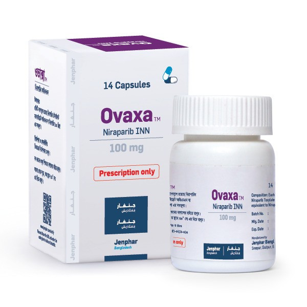 Pack Image: Ovaxa 100 mg Capsule (1 x 14)