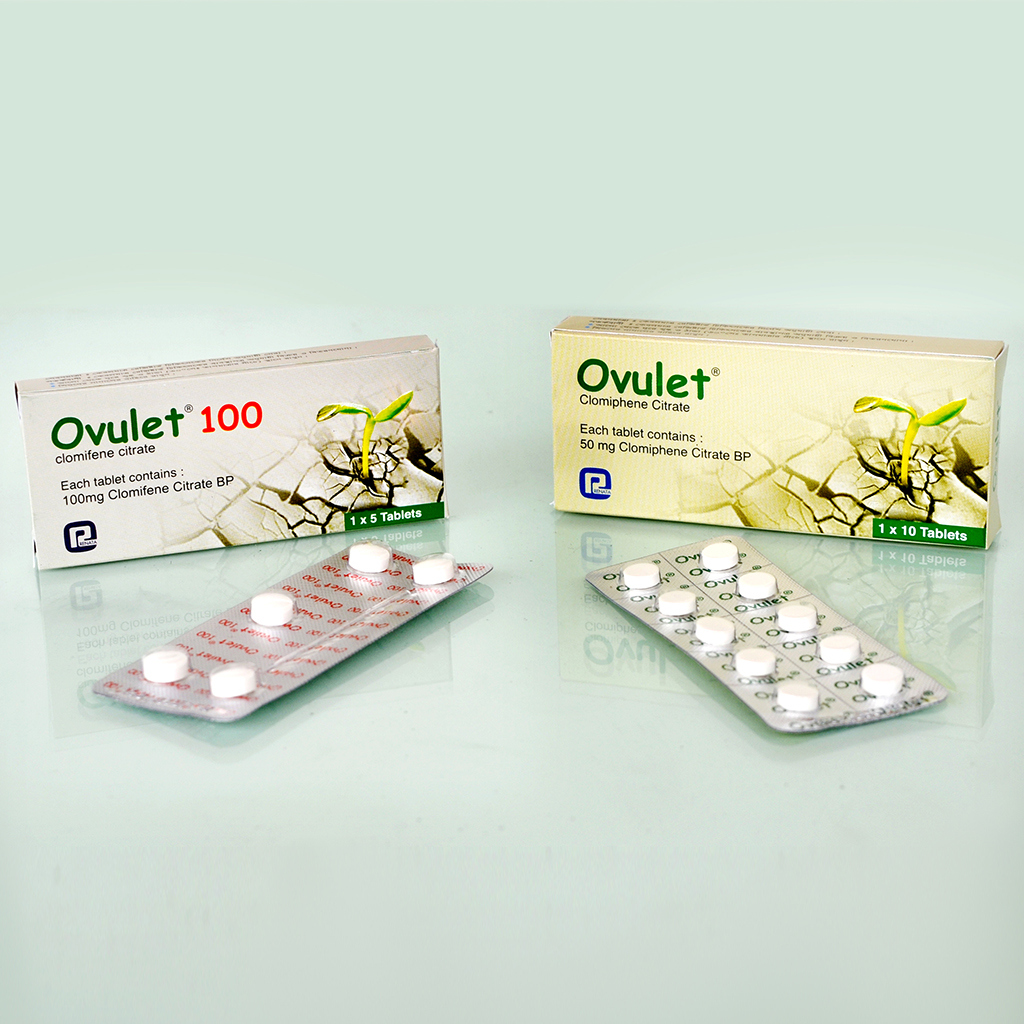 Pack Image: Ovulet 100 mg Tablet (1 x 5)