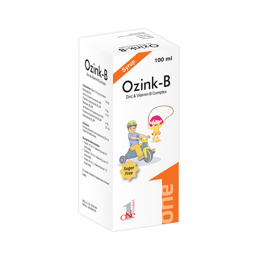 Pack Image: Ozink-B Syrup (100 ml bottle)