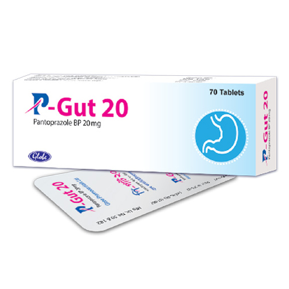 Pack Image: P-Gut 20 mg Tablet (7 x 10)