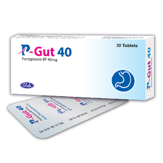 Pack Image: P-Gut 40 mg Tablet (3 x 10)