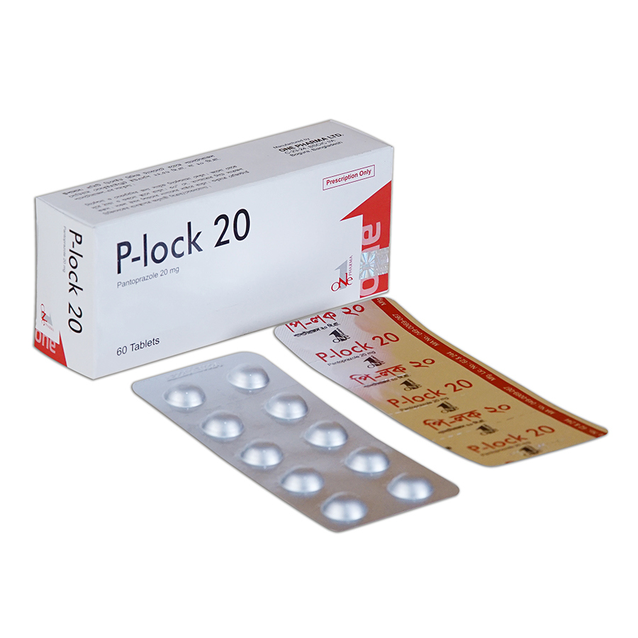 Pack Image: P-Lock 20 mg Tablet (6 x 10)