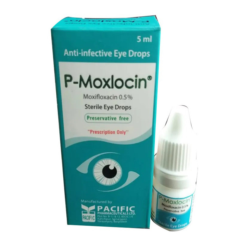 Pack Image: P-Moxlocin 0.5% Eye Drop (5 ml drop)
