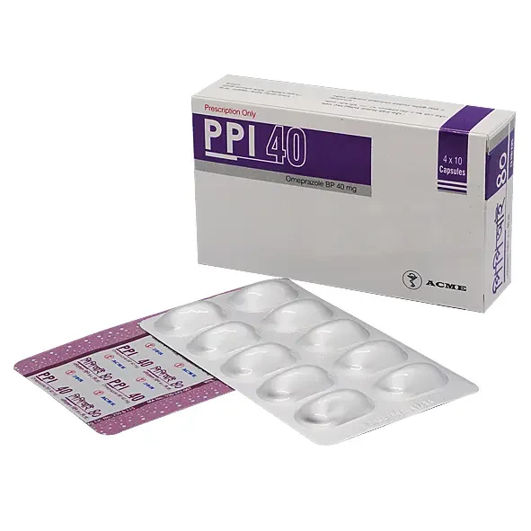 Pack Image: PPI 40 mg Capsule (4 x 10)
