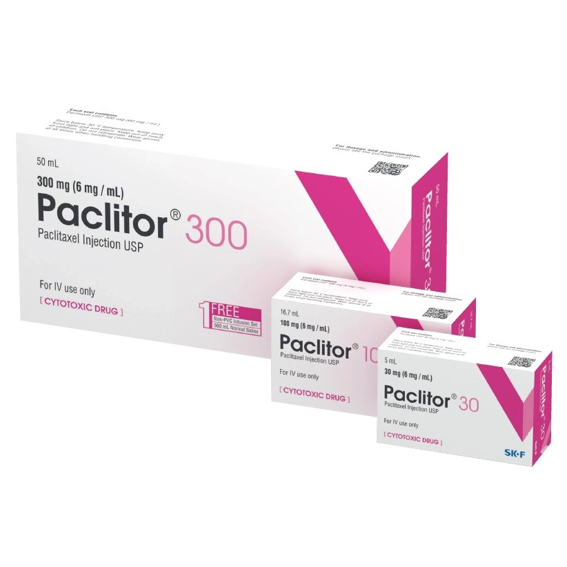Pack Image: Paclitor 6 mg Injection (30 mg vial)