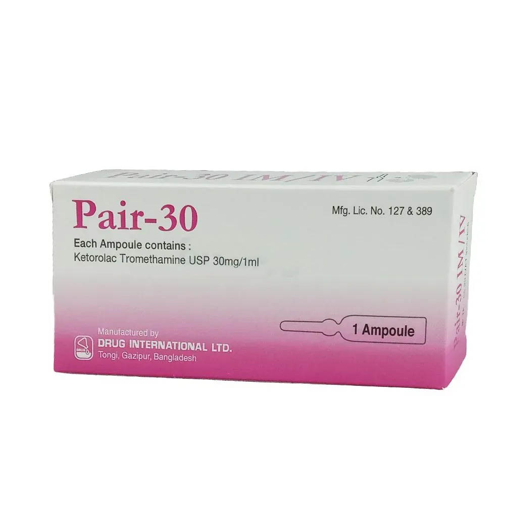 Pack Image: Pair 30 mg Injection (1 ml ampoule)